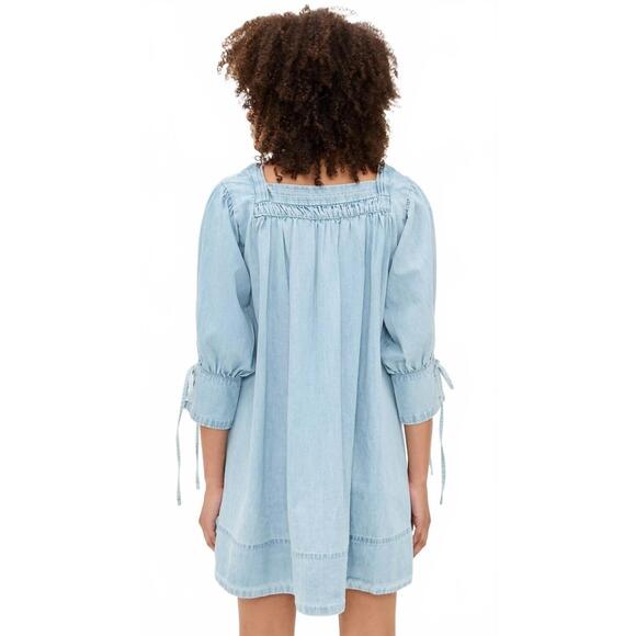 NEW FREE PEOPLE sonora denim mini dress in cornflower - Picture 3 of 6